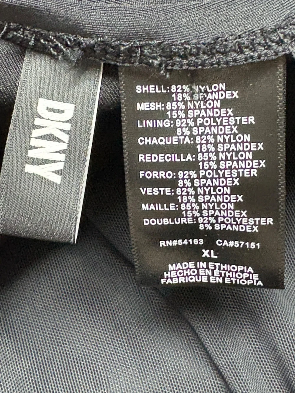 DKNY Black One Piece Halter Swimsuit L Shelf Bra Minimalist Vintage Modest Ruch - Picture 8 of 15